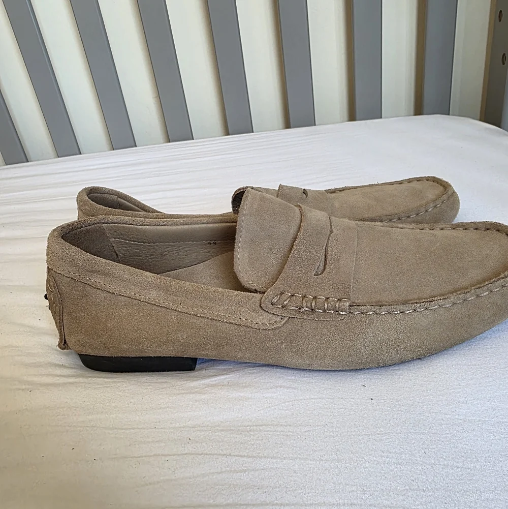 Laurent Effel Vintage Men's Tan Suede Slip On Loafers Size 11